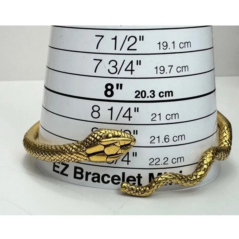 Vintage 1992 MMA 24K Gold Plated Snake Bracelet - Serpent - Metropolitan Museum